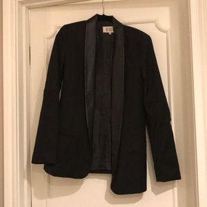 BB Dakota blazer with a leather lapel